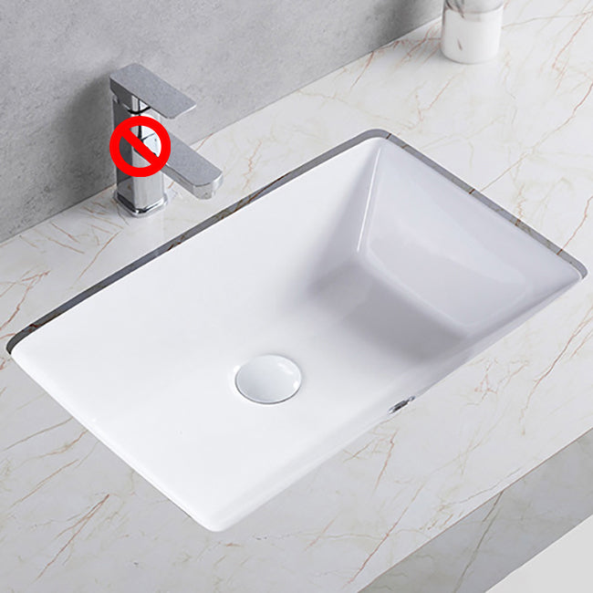 Traditional Undermount Bathroom Sink Porcelain Rectangular with Basin Basin Sink Only 21" Clearhalo 'Bathroom Remodel & Bathroom Fixtures' 'Bathroom Sinks & Faucet Components' 'Bathroom Sinks' 'bathroom_sink' 'Home Improvement' 'home_improvement' 'home_improvement_bathroom_sink' 7079526