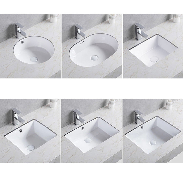 Traditional Undermount Bathroom Sink Porcelain Rectangular with Basin Basin Sink Only Clearhalo 'Bathroom Remodel & Bathroom Fixtures' 'Bathroom Sinks & Faucet Components' 'Bathroom Sinks' 'bathroom_sink' 'Home Improvement' 'home_improvement' 'home_improvement_bathroom_sink' 7079531