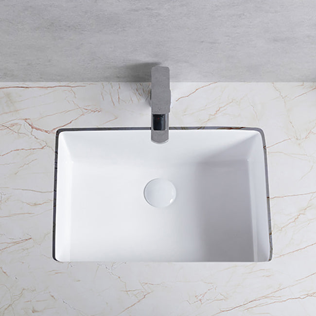 Traditional Undermount Bathroom Sink Porcelain Rectangular with Basin Basin Sink Only Clearhalo 'Bathroom Remodel & Bathroom Fixtures' 'Bathroom Sinks & Faucet Components' 'Bathroom Sinks' 'bathroom_sink' 'Home Improvement' 'home_improvement' 'home_improvement_bathroom_sink' 7079540