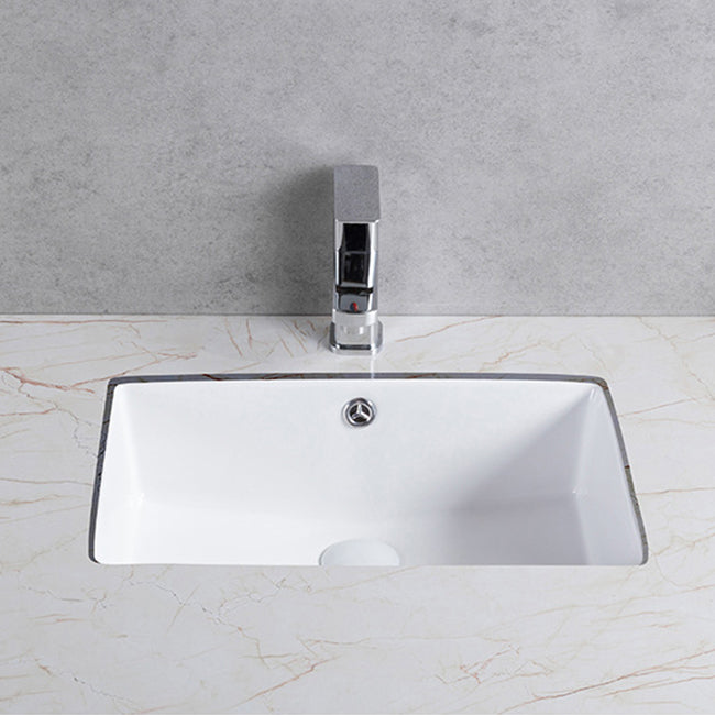 Traditional Undermount Bathroom Sink Porcelain Rectangular with Basin Basin Sink Only Clearhalo 'Bathroom Remodel & Bathroom Fixtures' 'Bathroom Sinks & Faucet Components' 'Bathroom Sinks' 'bathroom_sink' 'Home Improvement' 'home_improvement' 'home_improvement_bathroom_sink' 7079541