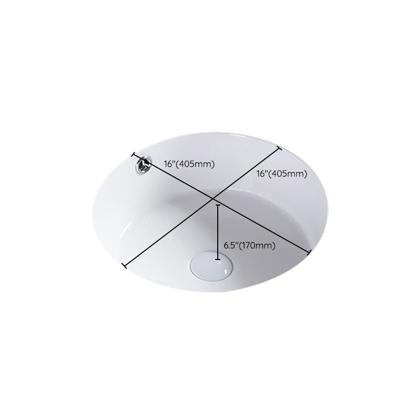 Traditional Undermount Bathroom Sink Porcelain Rectangular with Basin Basin Sink Only Clearhalo 'Bathroom Remodel & Bathroom Fixtures' 'Bathroom Sinks & Faucet Components' 'Bathroom Sinks' 'bathroom_sink' 'Home Improvement' 'home_improvement' 'home_improvement_bathroom_sink' 7079544