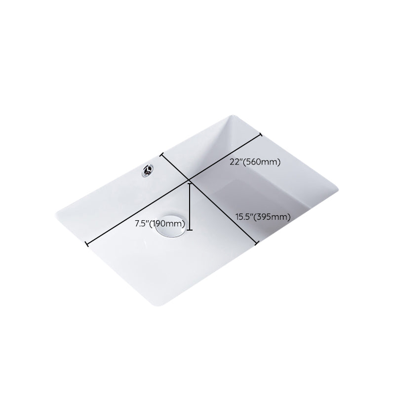 Traditional Undermount Bathroom Sink Porcelain Rectangular with Basin Basin Sink Only Clearhalo 'Bathroom Remodel & Bathroom Fixtures' 'Bathroom Sinks & Faucet Components' 'Bathroom Sinks' 'bathroom_sink' 'Home Improvement' 'home_improvement' 'home_improvement_bathroom_sink' 7079548