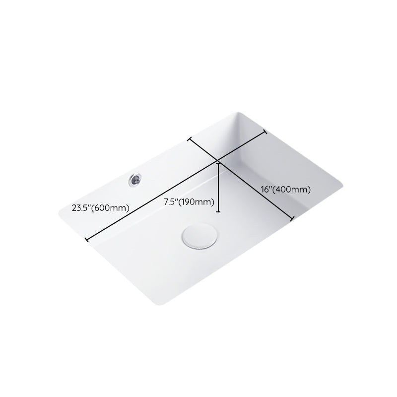 Traditional Undermount Bathroom Sink Porcelain Rectangular with Basin Basin Sink Only Clearhalo 'Bathroom Remodel & Bathroom Fixtures' 'Bathroom Sinks & Faucet Components' 'Bathroom Sinks' 'bathroom_sink' 'Home Improvement' 'home_improvement' 'home_improvement_bathroom_sink' 7079549