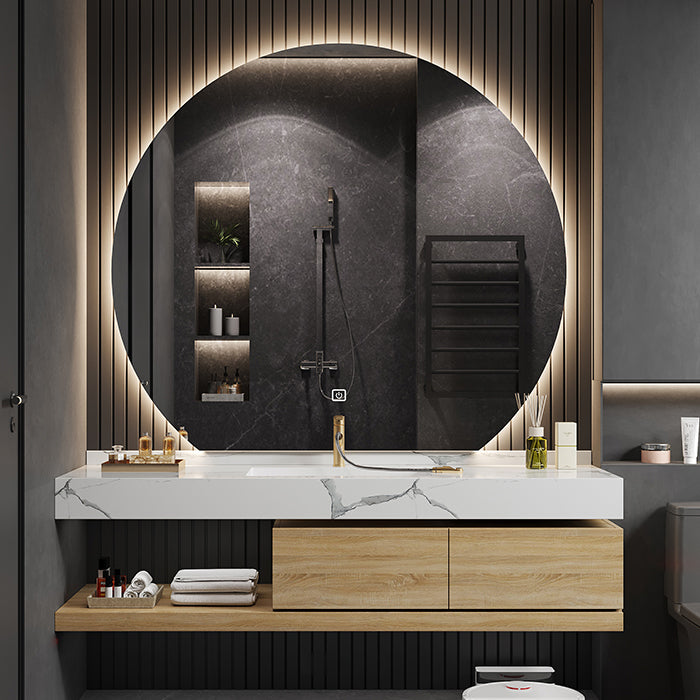 Wall Mounted Bathroom Cabinets Modern Style with Open Shelves