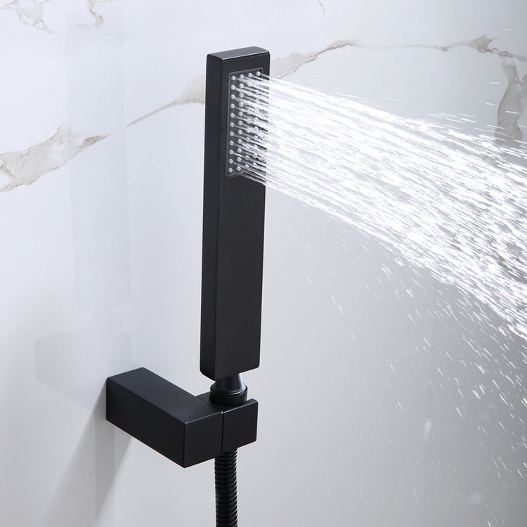 Modern Bathtub Faucet Copper Lever Handles Waterfall Wall Mounted Tub Faucet Trim Clearhalo 'Bathroom Remodel & Bathroom Fixtures' 'Bathtub Faucets' 'bathtub_faucets' 'Home Improvement' 'home_improvement' 'home_improvement_bathtub_faucets' 7079991