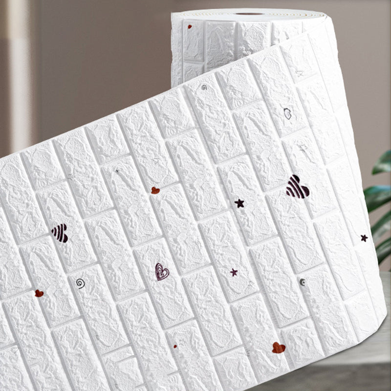 Industrial Pearl Wainscoting PVC Wall Access Panel Peel and Stick Wall Tile White-Brown 1181.1" Clearhalo 'Flooring 'Home Improvement' 'home_improvement' 'home_improvement_wall_paneling' 'Wall Paneling' 'wall_paneling' 'Walls & Ceilings' Walls and Ceiling' 7080109