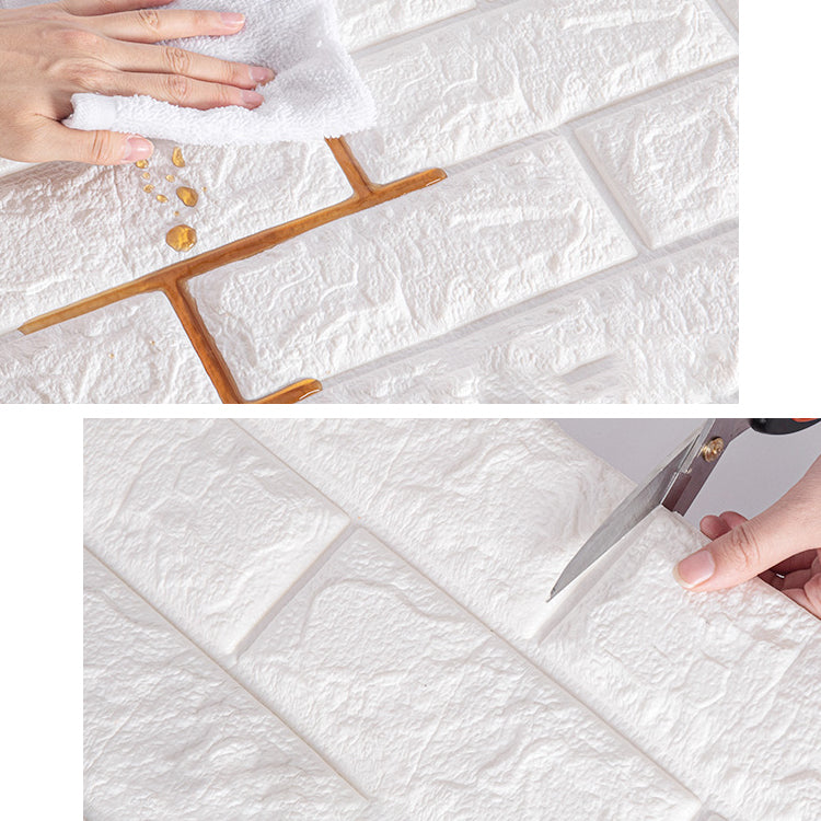 Industrial Pearl Wainscoting PVC Wall Access Panel Peel and Stick Wall Tile Clearhalo 'Flooring 'Home Improvement' 'home_improvement' 'home_improvement_wall_paneling' 'Wall Paneling' 'wall_paneling' 'Walls & Ceilings' Walls and Ceiling' 7080117