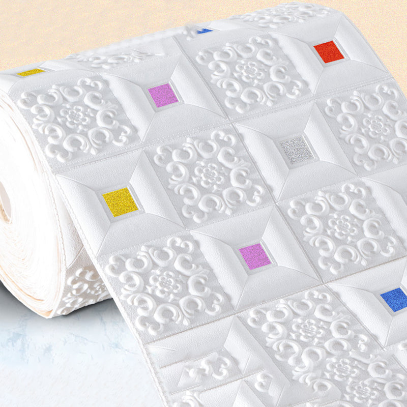 Industrial Pearl Wainscoting PVC Wall Access Panel Peel and Stick Wall Tile Multi-Color Clearhalo 'Flooring 'Home Improvement' 'home_improvement' 'home_improvement_wall_paneling' 'Wall Paneling' 'wall_paneling' 'Walls & Ceilings' Walls and Ceiling' 7080124