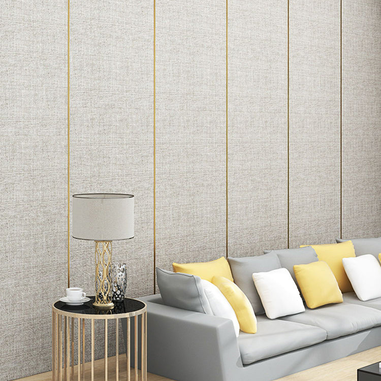Modern Wall Covering Paneling Flax Wall Interior Upholstered Plank Clearhalo 'Flooring 'Home Improvement' 'home_improvement' 'home_improvement_wall_paneling' 'Wall Paneling' 'wall_paneling' 'Walls & Ceilings' Walls and Ceiling' 7080149