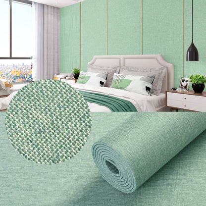 Modern Wall Covering Paneling Flax Wall Interior Upholstered Plank Green Clearhalo 'Flooring 'Home Improvement' 'home_improvement' 'home_improvement_wall_paneling' 'Wall Paneling' 'wall_paneling' 'Walls & Ceilings' Walls and Ceiling' 7080163