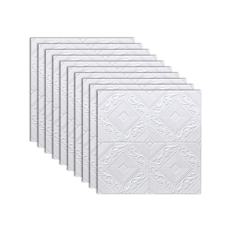 Modern Tin Backsplash Paneling Three-dimensional Printing Wall Ceiling Board White Clearhalo 'Flooring 'Home Improvement' 'home_improvement' 'home_improvement_wall_paneling' 'Wall Paneling' 'wall_paneling' 'Walls & Ceilings' Walls and Ceiling' 7080169