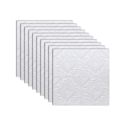 Modern Tin Backsplash Paneling Three-dimensional Printing Wall Ceiling Board White Clearhalo 'Flooring 'Home Improvement' 'home_improvement' 'home_improvement_wall_paneling' 'Wall Paneling' 'wall_paneling' 'Walls & Ceilings' Walls and Ceiling' 7080169