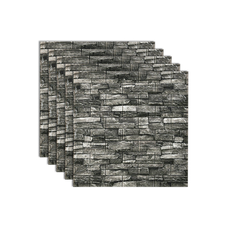 Industrial Wall Plank 3D Brick Bathroom Wall Panels Set of 5 Grey Clearhalo 'Flooring 'Home Improvement' 'home_improvement' 'home_improvement_wall_paneling' 'Wall Paneling' 'wall_paneling' 'Walls & Ceilings' Walls and Ceiling' 7080195