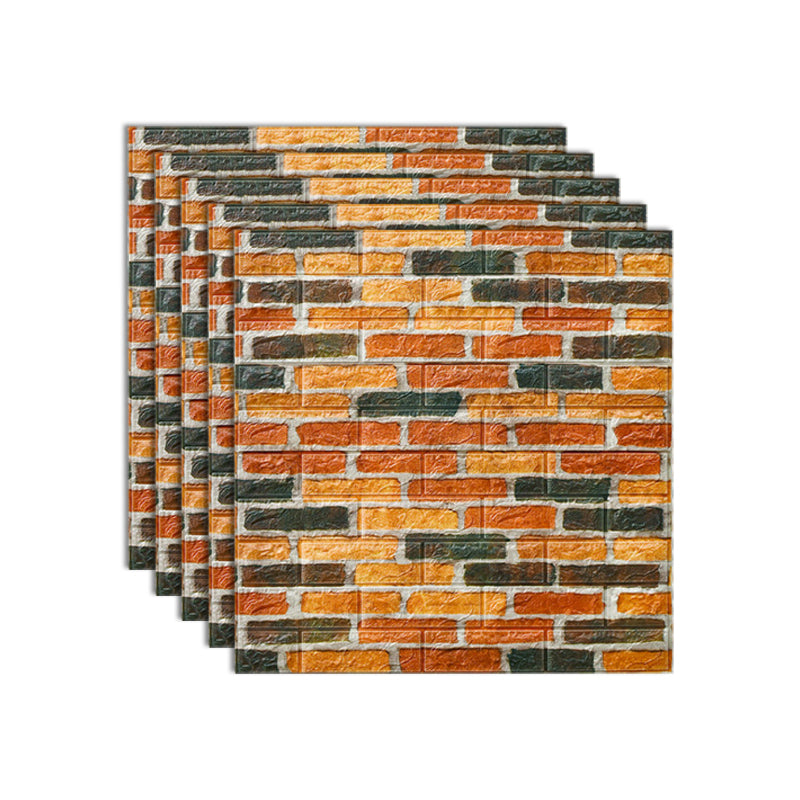 Industrial Wall Plank 3D Brick Bathroom Wall Panels Set of 5 Yellow-Green Clearhalo 'Flooring 'Home Improvement' 'home_improvement' 'home_improvement_wall_paneling' 'Wall Paneling' 'wall_paneling' 'Walls & Ceilings' Walls and Ceiling' 7080204