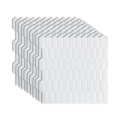 Modern Peel & Stick Field Tile PVC Hexagonal Mosaic Tile Peel and Stick Backsplash White Clearhalo 'Flooring 'Home Improvement' 'home_improvement' 'home_improvement_peel_stick_blacksplash' 'Peel & Stick Backsplash Tile' 'peel_stick_blacksplash' 'Walls & Ceilings' Walls and Ceiling' 7080233