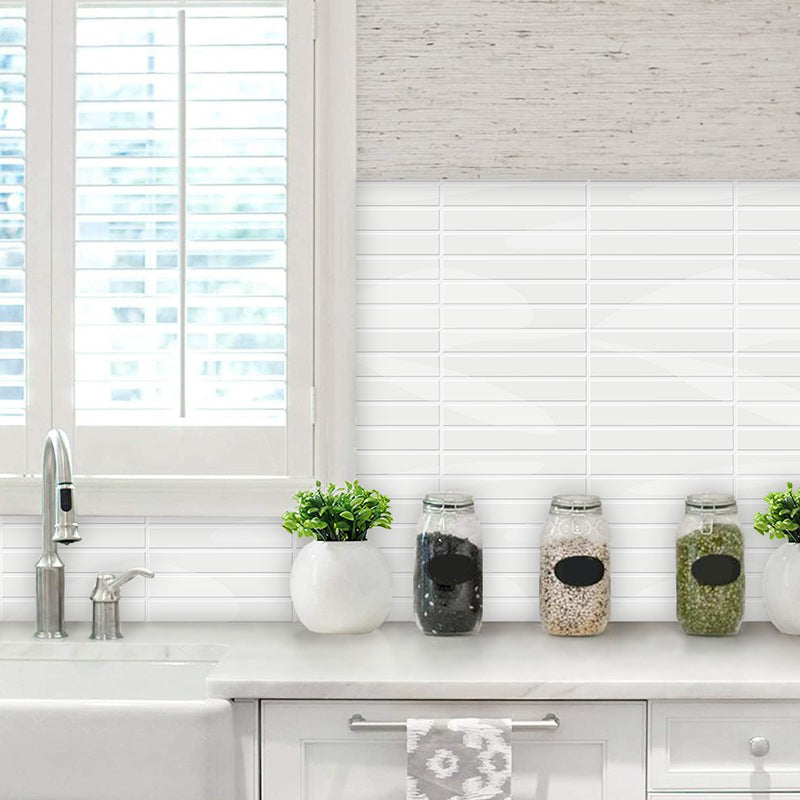 Modern Peel & Stick Subway Tile PVC Rectangular Peel and Stick Backsplash Clearhalo 'Flooring 'Home Improvement' 'home_improvement' 'home_improvement_peel_stick_blacksplash' 'Peel & Stick Backsplash Tile' 'peel_stick_blacksplash' 'Walls & Ceilings' Walls and Ceiling' 7080243