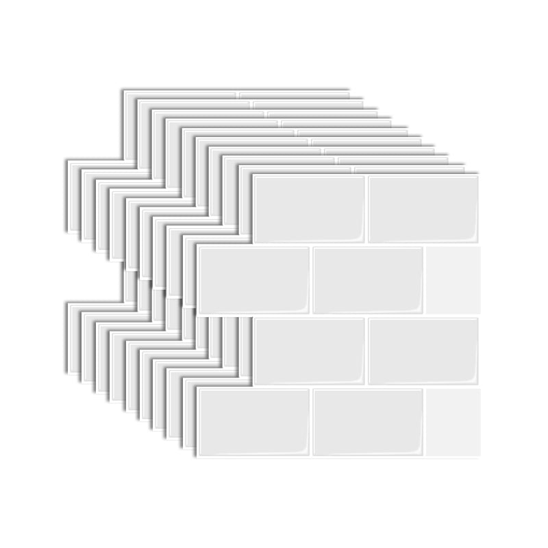 Modern Tile-Peel & Stick PVC Rectangular Subway Tile Peel and Stick Wall Tile Light Gray 50-Piece Set Clearhalo 'Flooring 'Home Improvement' 'home_improvement' 'home_improvement_peel_stick_blacksplash' 'Peel & Stick Backsplash Tile' 'peel_stick_blacksplash' 'Walls & Ceilings' Walls and Ceiling' 7080255