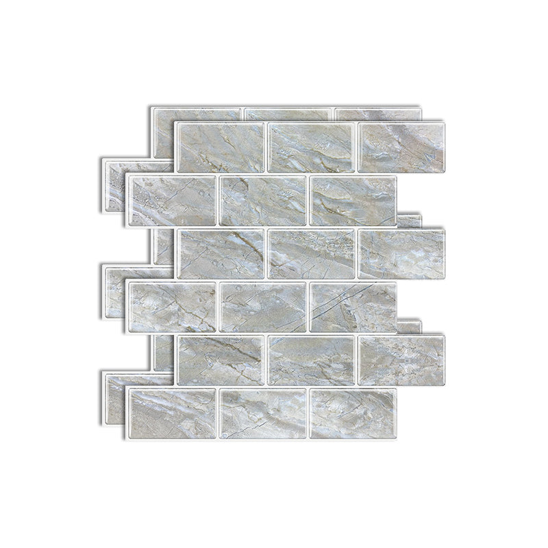 Matte Square Peel & Stick Tile Stone Composite Subway Tile for Kitchen Backsplash Grey Clearhalo 'Flooring 'Home Improvement' 'home_improvement' 'home_improvement_peel_stick_blacksplash' 'Peel & Stick Backsplash Tile' 'peel_stick_blacksplash' 'Walls & Ceilings' Walls and Ceiling' 7080267