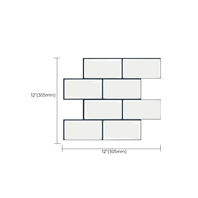 Matte Square Peel & Stick Tile Stone Composite Subway Tile for Kitchen Backsplash Clearhalo 'Flooring 'Home Improvement' 'home_improvement' 'home_improvement_peel_stick_blacksplash' 'Peel & Stick Backsplash Tile' 'peel_stick_blacksplash' 'Walls & Ceilings' Walls and Ceiling' 7080287