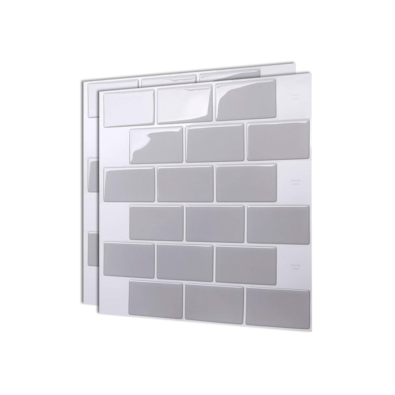 Square Peel & Stick Tile Stone Composite Subway Tile for Kitchen Backsplash Grey Clearhalo 'Flooring 'Home Improvement' 'home_improvement' 'home_improvement_peel_stick_blacksplash' 'Peel & Stick Backsplash Tile' 'peel_stick_blacksplash' 'Walls & Ceilings' Walls and Ceiling' 7080293