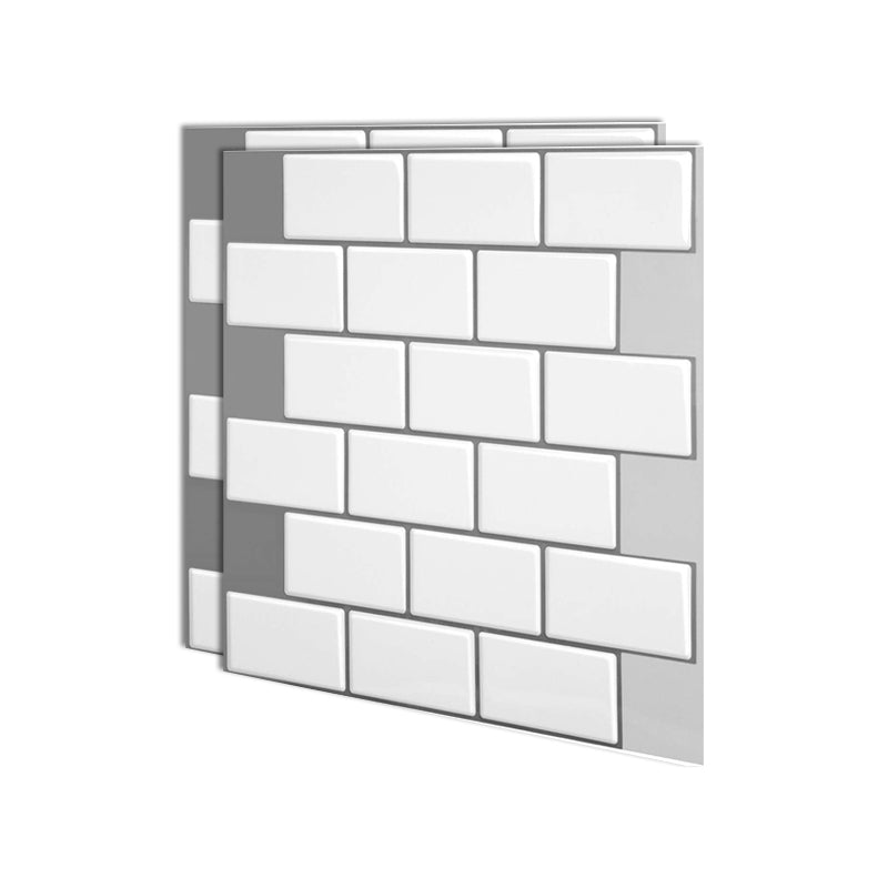 Square Peel & Stick Tile Stone Composite Subway Tile for Kitchen Backsplash White-Gray Clearhalo 'Flooring 'Home Improvement' 'home_improvement' 'home_improvement_peel_stick_blacksplash' 'Peel & Stick Backsplash Tile' 'peel_stick_blacksplash' 'Walls & Ceilings' Walls and Ceiling' 7080313