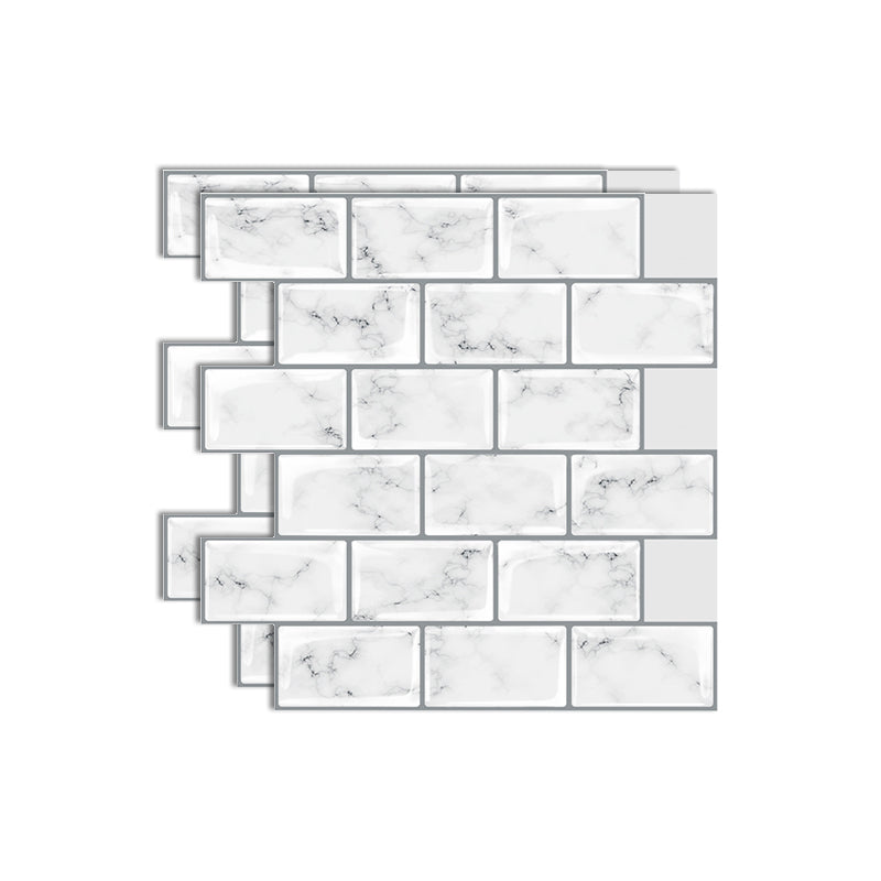 Square Peel & Stick Tile Stone Composite Subway Tile for Kitchen Backsplash Light Gray Clearhalo 'Flooring 'Home Improvement' 'home_improvement' 'home_improvement_peel_stick_blacksplash' 'Peel & Stick Backsplash Tile' 'peel_stick_blacksplash' 'Walls & Ceilings' Walls and Ceiling' 7080315