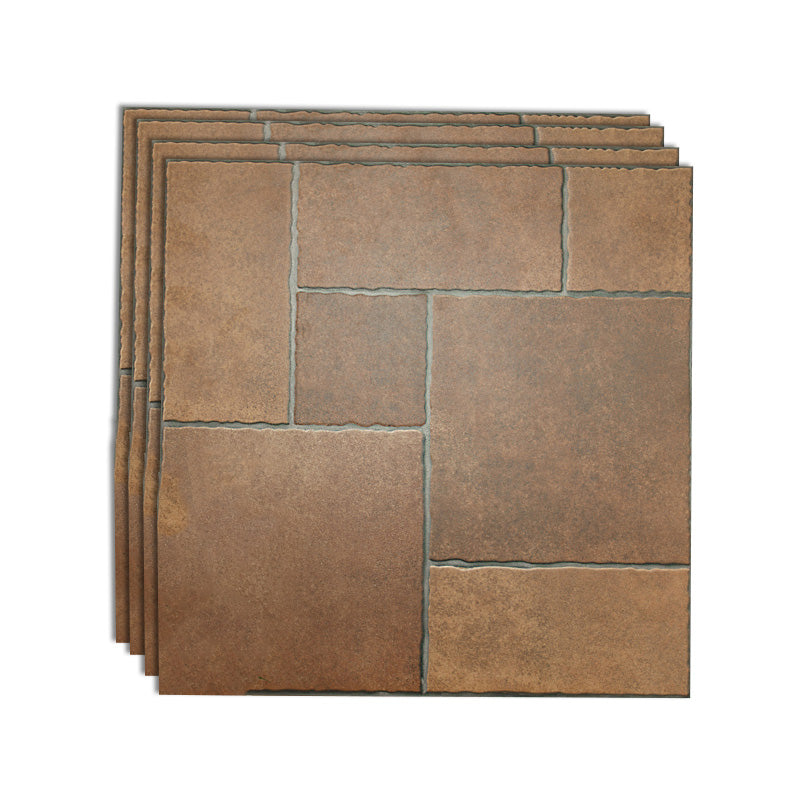 Modern Outdoor Floor Tile Straight Edge Vintage Square Floor Tile Brown Grey Clearhalo 'Floor Tiles & Wall Tiles' 'floor_tiles_wall_tiles' 'Flooring 'Home Improvement' 'home_improvement' 'home_improvement_floor_tiles_wall_tiles' Walls and Ceiling' 7080394
