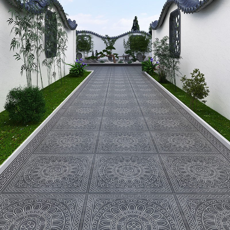 Modern Style Outdoor Floor Tile Square Straight Edge Vintage Floor Tile Grey 44 Pieces Clearhalo 'Floor Tiles & Wall Tiles' 'floor_tiles_wall_tiles' 'Flooring 'Home Improvement' 'home_improvement' 'home_improvement_floor_tiles_wall_tiles' Walls and Ceiling' 7080410