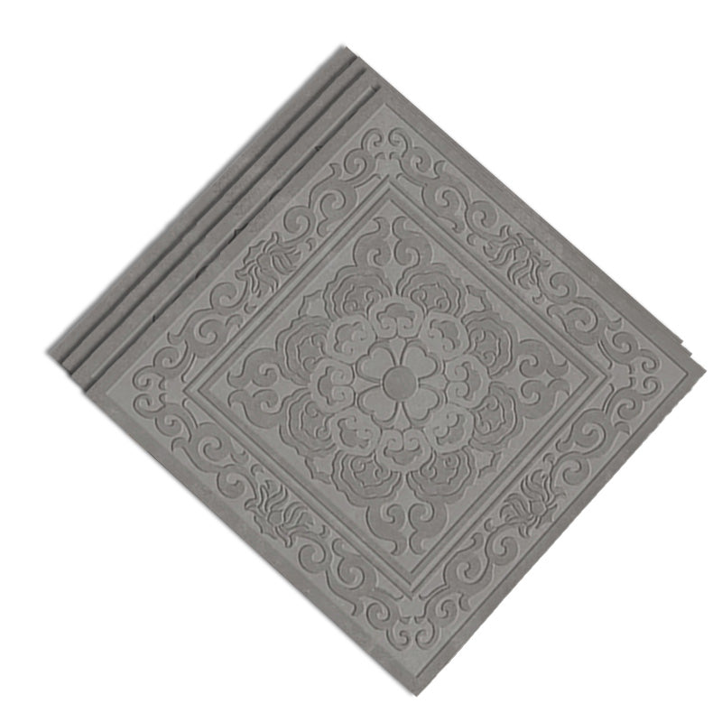 Modern Style Outdoor Floor Tile Square Straight Edge Vintage Floor Tile Smoke Gray Clearhalo 'Floor Tiles & Wall Tiles' 'floor_tiles_wall_tiles' 'Flooring 'Home Improvement' 'home_improvement' 'home_improvement_floor_tiles_wall_tiles' Walls and Ceiling' 7080425