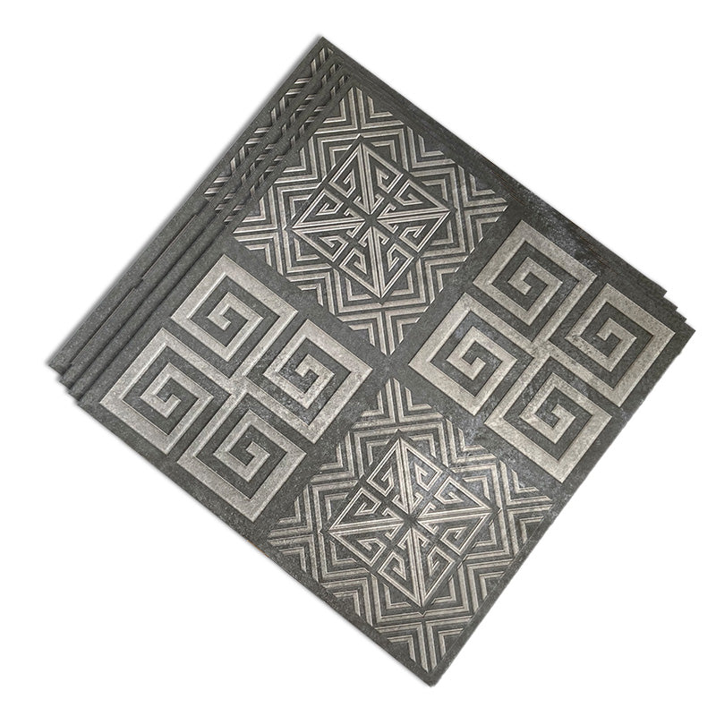 Modern Style Outdoor Floor Tile Square Straight Edge Vintage Floor Tile Gray/ Black Clearhalo 'Floor Tiles & Wall Tiles' 'floor_tiles_wall_tiles' 'Flooring 'Home Improvement' 'home_improvement' 'home_improvement_floor_tiles_wall_tiles' Walls and Ceiling' 7080431