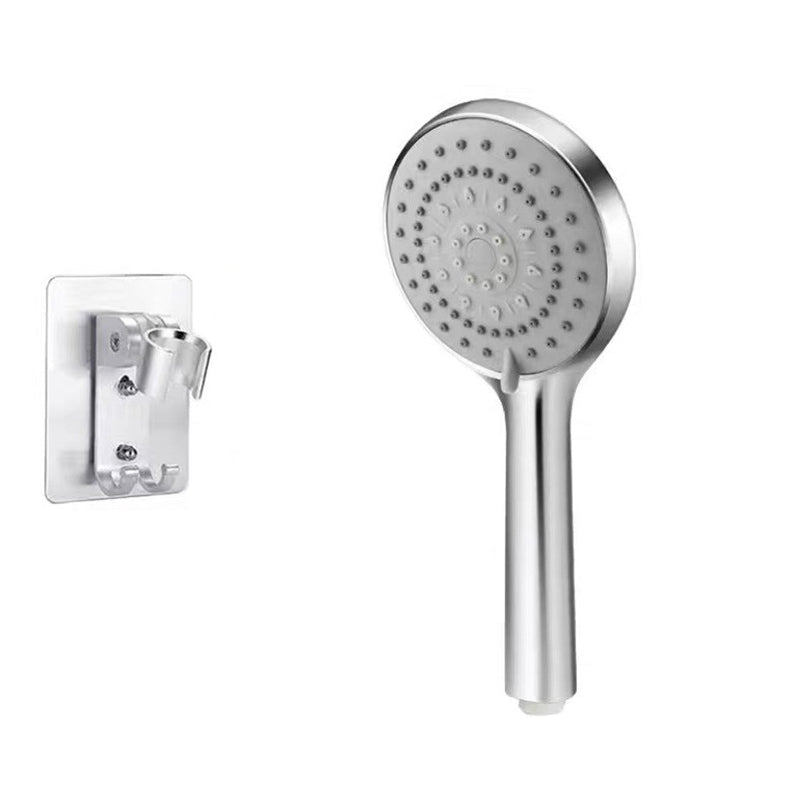 Modern Adjustable Hand Shower Chrome Round Handheld Shower Head Shower Head with Wall Pedestal None Clearhalo 'Bathroom Remodel & Bathroom Fixtures' 'Home Improvement' 'home_improvement' 'home_improvement_shower_heads' 'Shower Heads' 'shower_heads' 'Showers & Bathtubs Plumbing' 'Showers & Bathtubs' 7080439