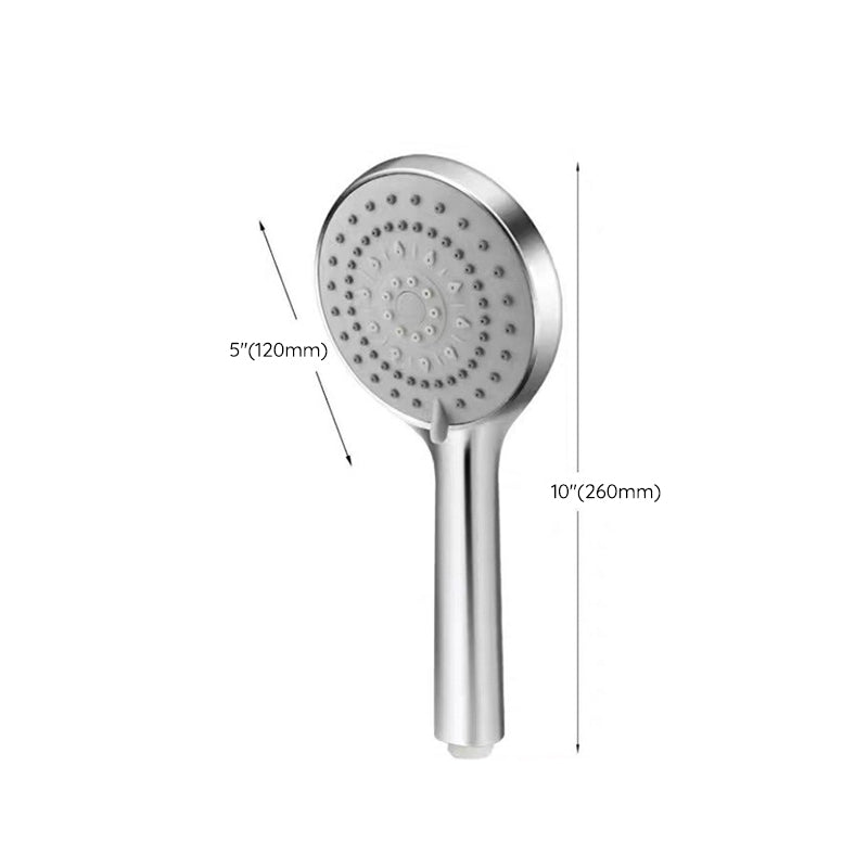 Modern Adjustable Hand Shower Chrome Round Handheld Shower Head Clearhalo 'Bathroom Remodel & Bathroom Fixtures' 'Home Improvement' 'home_improvement' 'home_improvement_shower_heads' 'Shower Heads' 'shower_heads' 'Showers & Bathtubs Plumbing' 'Showers & Bathtubs' 7080444