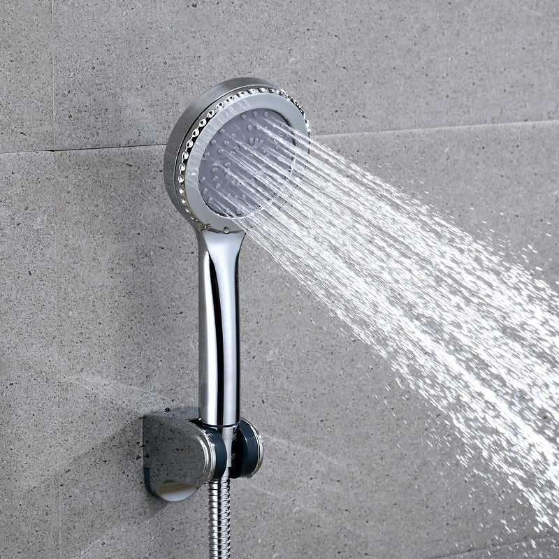 Shower Head Combo Rain Fall Modern Polished Chrome Spray Head Hand Shower Clearhalo 'Bathroom Remodel & Bathroom Fixtures' 'Home Improvement' 'home_improvement' 'home_improvement_shower_heads' 'Shower Heads' 'shower_heads' 'Showers & Bathtubs Plumbing' 'Showers & Bathtubs' 7080445