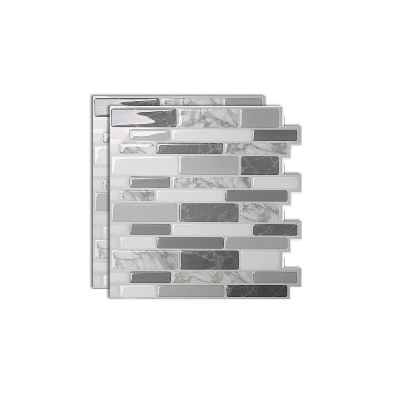 Square Peel & Stick Tile Stone Composite Subway Tile for Backsplash Wall Grey Clearhalo 'Flooring 'Home Improvement' 'home_improvement' 'home_improvement_peel_stick_blacksplash' 'Peel & Stick Backsplash Tile' 'peel_stick_blacksplash' 'Walls & Ceilings' Walls and Ceiling' 7080780