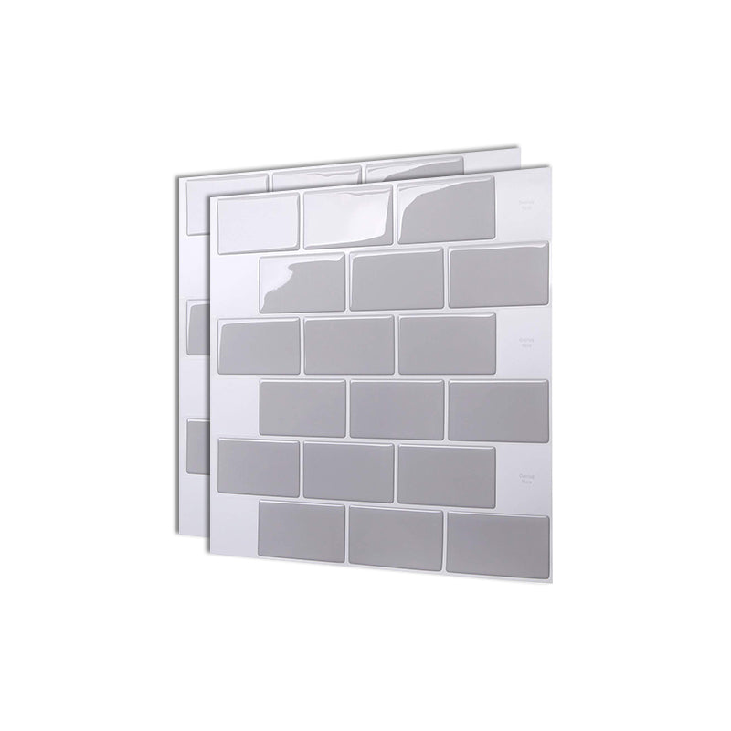 Square Peel & Stick Tile Stone Composite Subway Tile for Backsplash Wall Light Gray Clearhalo 'Flooring 'Home Improvement' 'home_improvement' 'home_improvement_peel_stick_blacksplash' 'Peel & Stick Backsplash Tile' 'peel_stick_blacksplash' 'Walls & Ceilings' Walls and Ceiling' 7080781