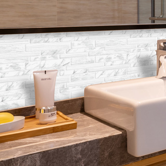 Square Peel & Stick Tile Stone Composite Subway Tile for Backsplash Wall Clearhalo 'Flooring 'Home Improvement' 'home_improvement' 'home_improvement_peel_stick_blacksplash' 'Peel & Stick Backsplash Tile' 'peel_stick_blacksplash' 'Walls & Ceilings' Walls and Ceiling' 7080789