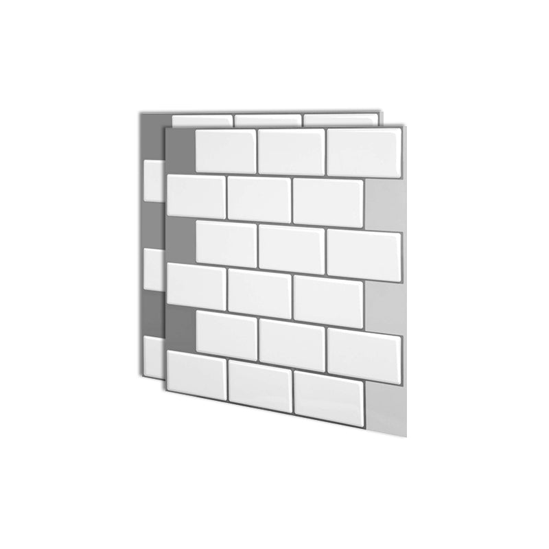 Square Peel & Stick Tile Stone Composite Subway Tile for Backsplash Wall White-Gray Clearhalo 'Flooring 'Home Improvement' 'home_improvement' 'home_improvement_peel_stick_blacksplash' 'Peel & Stick Backsplash Tile' 'peel_stick_blacksplash' 'Walls & Ceilings' Walls and Ceiling' 7080796
