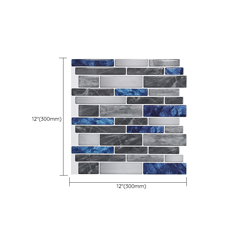 Square Peel & Stick Tile Stone Composite Subway Tile for Backsplash Wall Clearhalo 'Flooring 'Home Improvement' 'home_improvement' 'home_improvement_peel_stick_blacksplash' 'Peel & Stick Backsplash Tile' 'peel_stick_blacksplash' 'Walls & Ceilings' Walls and Ceiling' 7080808