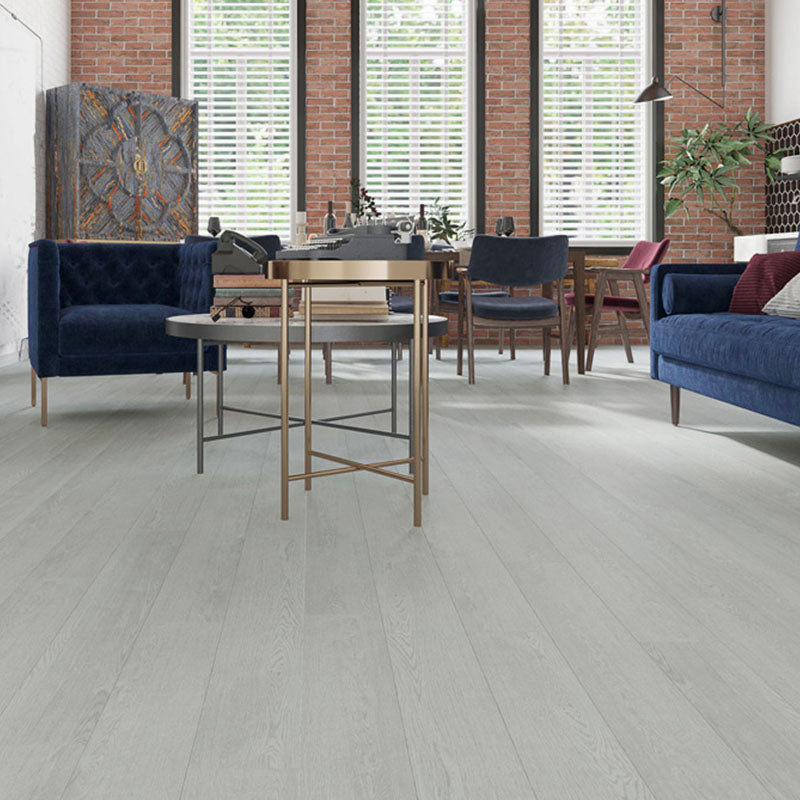 Waterproof Laminate Floor Wooden Indoor Scratch Resistant Rectangular Textured Laminate White Gray Clearhalo 'Flooring 'Home Improvement' 'home_improvement' 'home_improvement_laminate_flooring' 'Laminate Flooring' 'laminate_flooring' Walls and Ceiling' 7080829