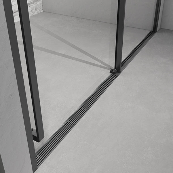 Semi Frameless Shower Doors Scratch Resistant Single Sliding Shower Doors Clearhalo 'Bathroom Remodel & Bathroom Fixtures' 'Home Improvement' 'home_improvement' 'home_improvement_shower_tub_doors' 'Shower and Tub Doors' 'shower_tub_doors' 'Showers & Bathtubs' 7081065