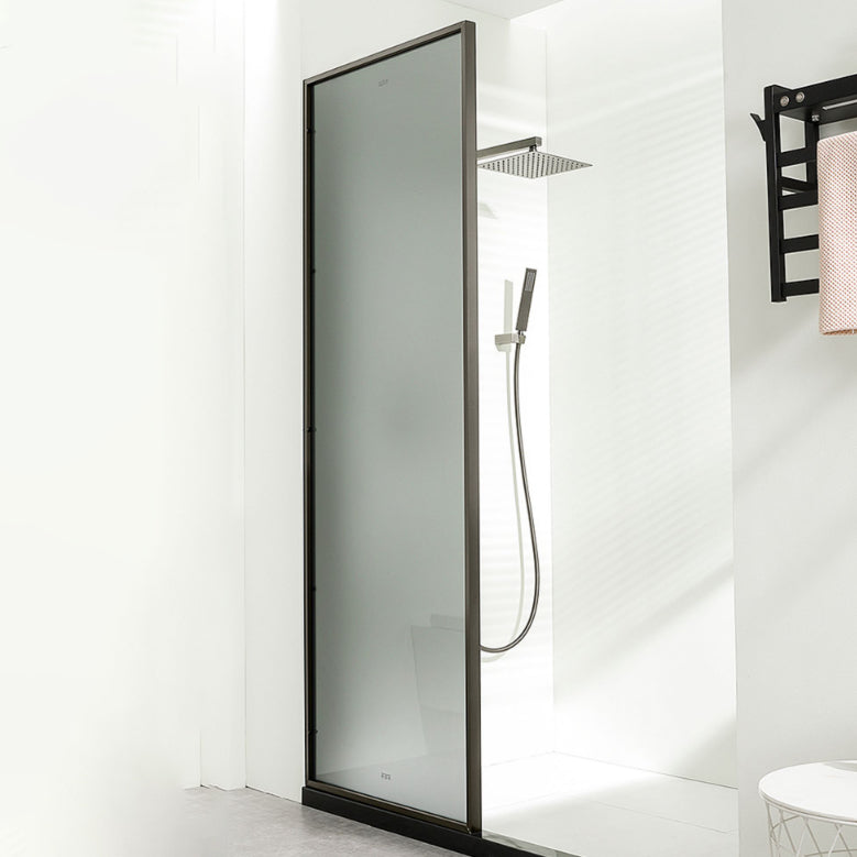 Tempered Shower Door Framed Scratch Resistant Shower Bath Door Clearhalo 'Bathroom Remodel & Bathroom Fixtures' 'Home Improvement' 'home_improvement' 'home_improvement_shower_tub_doors' 'Shower and Tub Doors' 'shower_tub_doors' 'Showers & Bathtubs' 7081078
