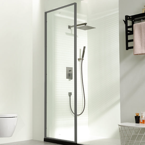 Tempered Shower Door Framed Scratch Resistant Shower Bath Door Clearhalo 'Bathroom Remodel & Bathroom Fixtures' 'Home Improvement' 'home_improvement' 'home_improvement_shower_tub_doors' 'Shower and Tub Doors' 'shower_tub_doors' 'Showers & Bathtubs' 7081080
