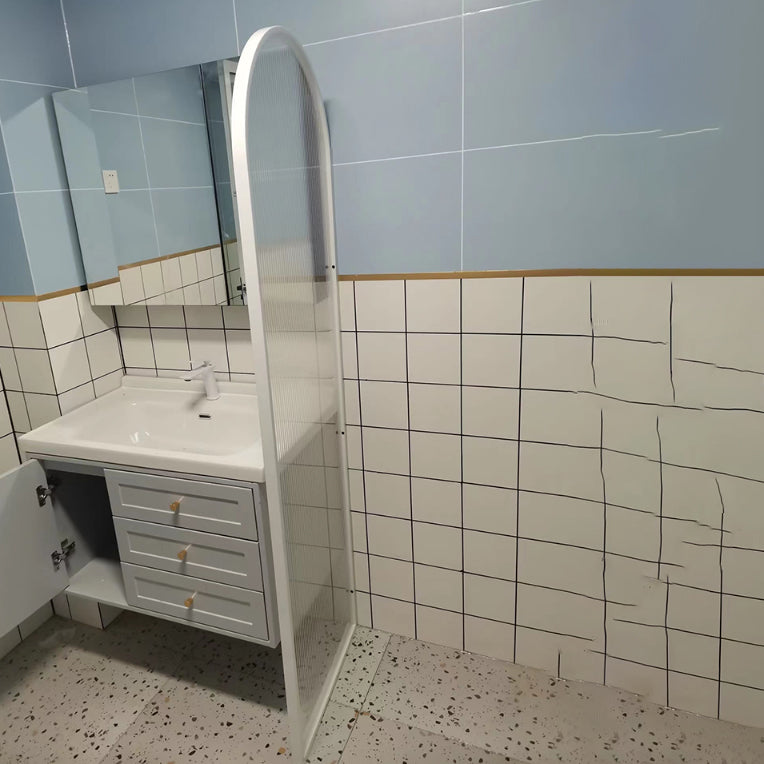 Frame Shower Bath Door Metal Shower Doors with Square Hardware Clearhalo 'Bathroom Remodel & Bathroom Fixtures' 'Home Improvement' 'home_improvement' 'home_improvement_shower_tub_doors' 'Shower and Tub Doors' 'shower_tub_doors' 'Showers & Bathtubs' 7081093