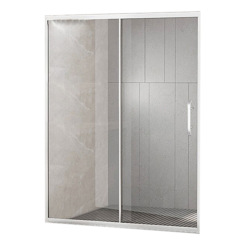 Single Sliding Framed 74.8" H Shower Bath Door Modern Tempered Shower Door Silver Left Clearhalo 'Bathroom Remodel & Bathroom Fixtures' 'Home Improvement' 'home_improvement' 'home_improvement_shower_tub_doors' 'Shower and Tub Doors' 'shower_tub_doors' 'Showers & Bathtubs' 7081103