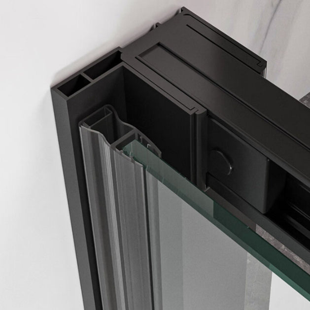 Single Sliding Framed 74.8" H Shower Bath Door Modern Tempered Shower Door Clearhalo 'Bathroom Remodel & Bathroom Fixtures' 'Home Improvement' 'home_improvement' 'home_improvement_shower_tub_doors' 'Shower and Tub Doors' 'shower_tub_doors' 'Showers & Bathtubs' 7081110