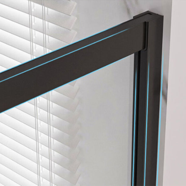 Single Sliding Framed 74.8" H Shower Bath Door Modern Tempered Shower Door Clearhalo 'Bathroom Remodel & Bathroom Fixtures' 'Home Improvement' 'home_improvement' 'home_improvement_shower_tub_doors' 'Shower and Tub Doors' 'shower_tub_doors' 'Showers & Bathtubs' 7081111