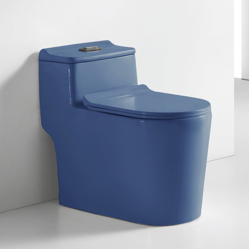Traditional Ceramic Flush Toilet Floor Mounted Toilet Bowl for Washroom 15"L x 27"W x 24"H Blue Clearhalo 'Bathroom Remodel & Bathroom Fixtures' 'Home Improvement' 'home_improvement' 'home_improvement_toilets' 'Toilets & Bidets' 'Toilets' 7081325