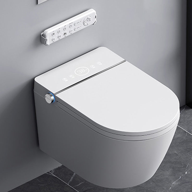Contemporary Wall Hung Flush Toilet Heated Seat Included Urine Toilet for Bathroom White Clearhalo 'Bathroom Remodel & Bathroom Fixtures' 'Home Improvement' 'home_improvement' 'home_improvement_toilets' 'Toilets & Bidets' 'Toilets' 7081434