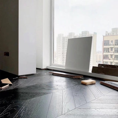 Dark Wood Hardwood Deck Tiles Click Lock Oak Side Trim Piece Tiles 96.9 sq ft. - 180 Pieces Clearhalo 'Flooring 'Hardwood Flooring' 'hardwood_flooring' 'Home Improvement' 'home_improvement' 'home_improvement_hardwood_flooring' Walls and Ceiling' 7081513