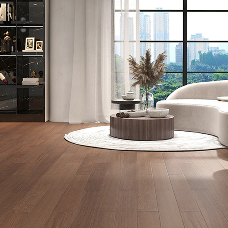 Solid Wood Side Trim Piece Walnut Modern Hardwood Deck Tiles 96.8 sq ft. - 108 Pieces Clearhalo 'Flooring 'Hardwood Flooring' 'hardwood_flooring' 'Home Improvement' 'home_improvement' 'home_improvement_hardwood_flooring' Walls and Ceiling' 7081576
